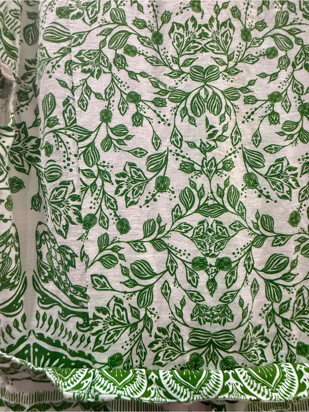 FARM Rio Green & White Tropical Print Jumpsuit — Size M - Picture 7 of 9